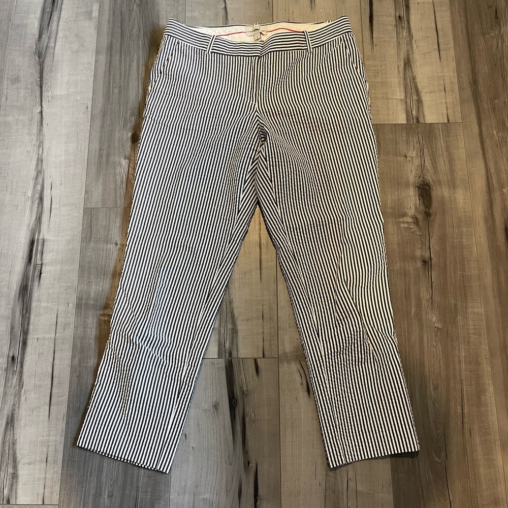 J. Crew | Seersucker Striped Cafe Capri